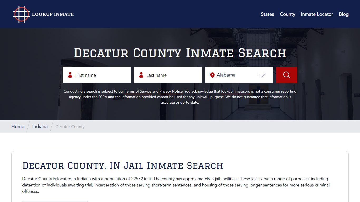 Decatur County, Indiana Jail Inmate Search - Lookup Inmate